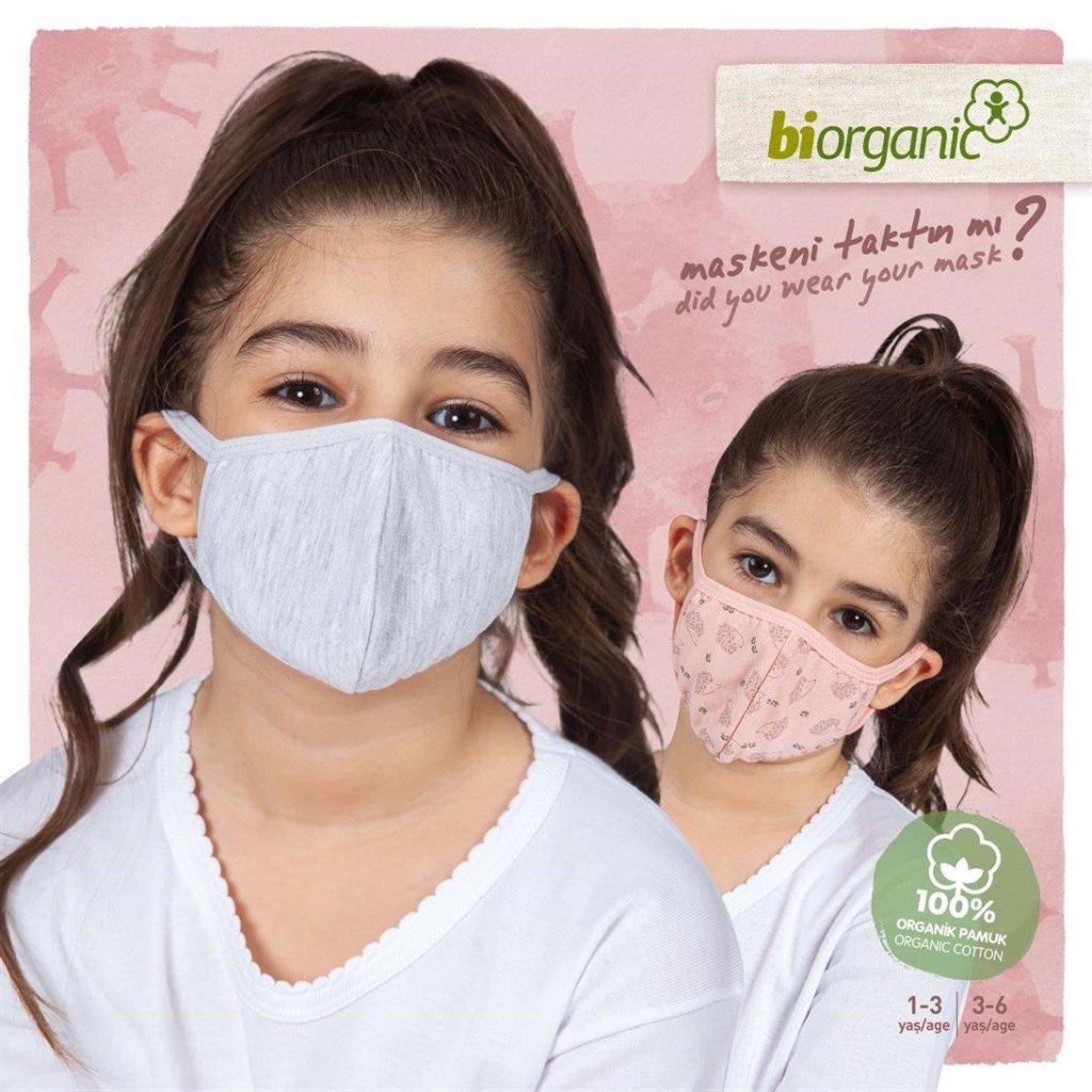 Bibaby Organik Maske 2li Kirpi Pembe - Kar Melanj