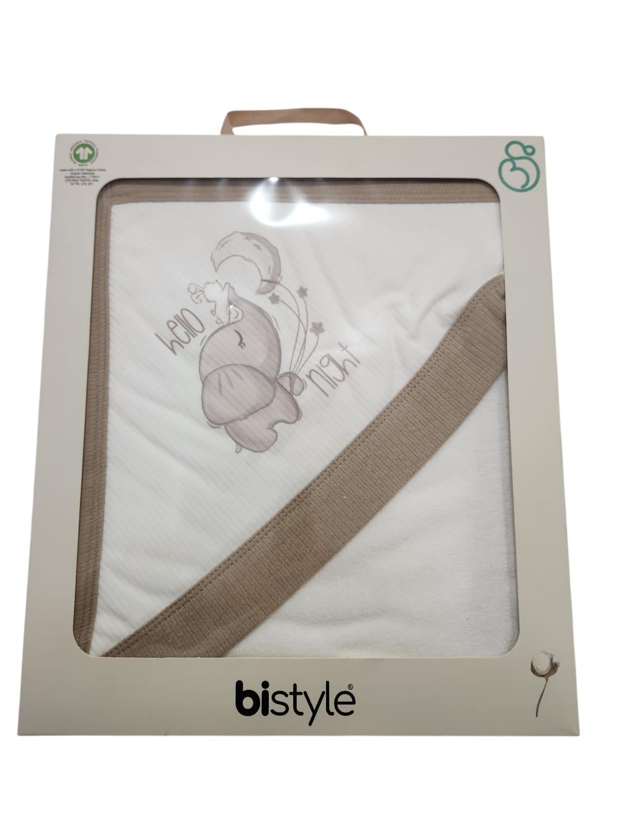 Bistyle Havlu Kutulu Hello Elephant 80x90 cm Ekru - Bej