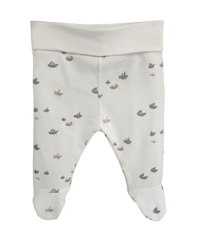 Bistyle Pantolon Patikli Little Boats Ekru - Gri