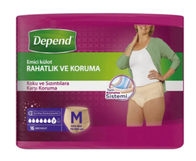 Depend Emici Külot Eko Paket Orta Boy Kadın 16'lı