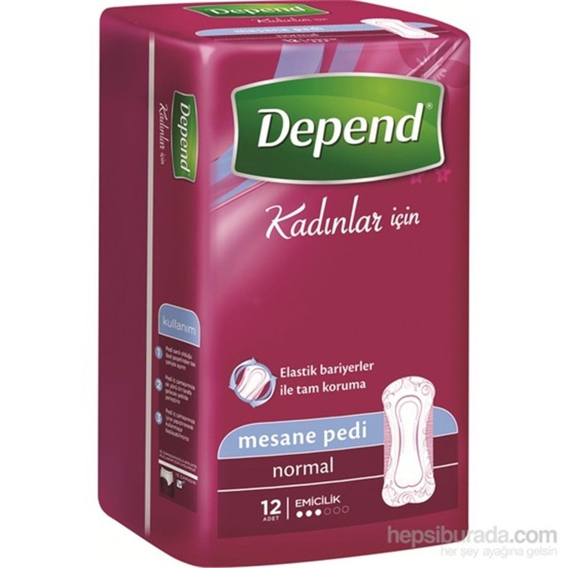 Depend Kadın Mesane Pedi 12li Normal