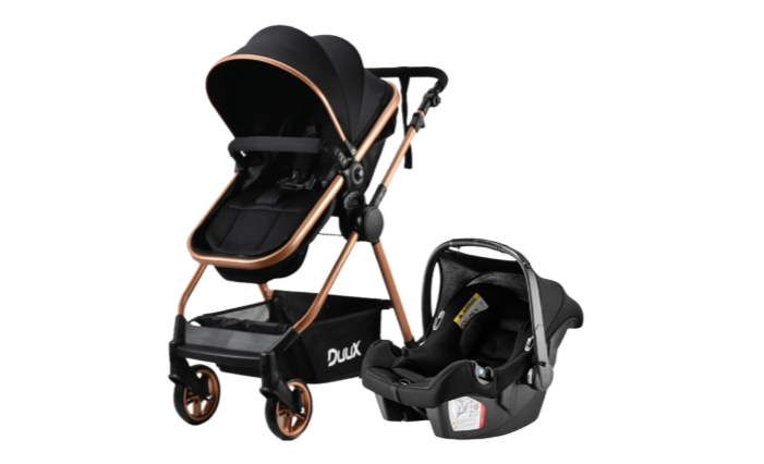 Duux Apex Plus Travel Sistem Bebek Arabası Gold Siyah