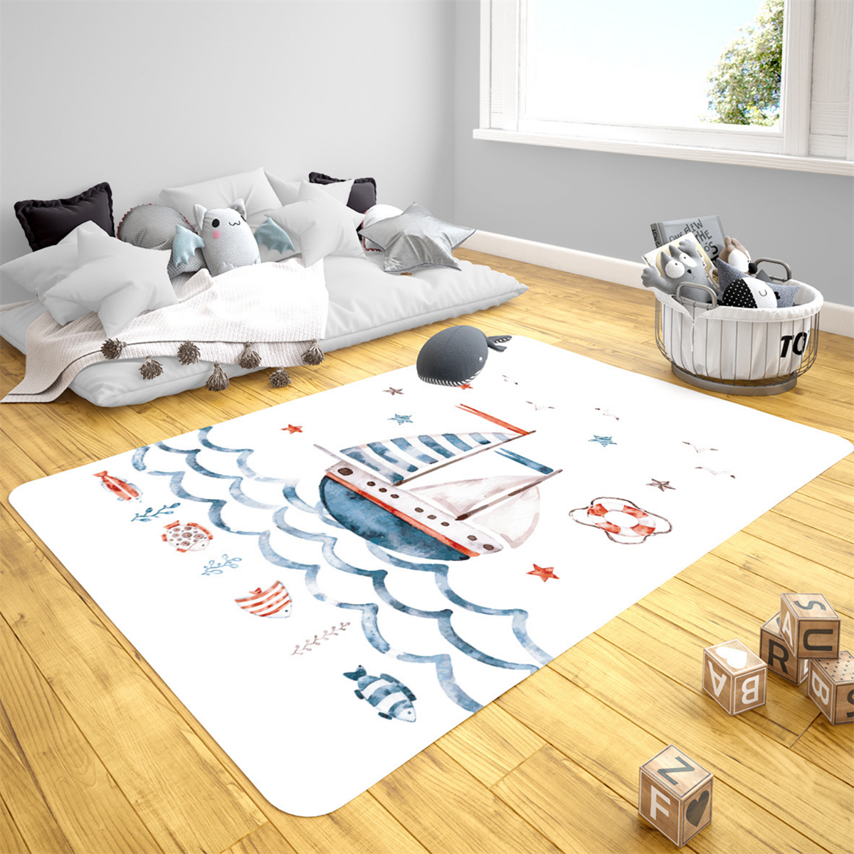 Momys Care Kaptanın Seyir Defteri Çocuk Odası Halı Model 100x160 Cm
