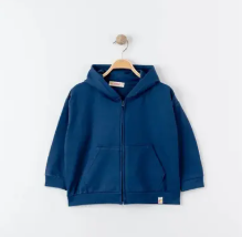 Tiffany Sweatshirt Kapüşonlu Oversize Theme Lacivert