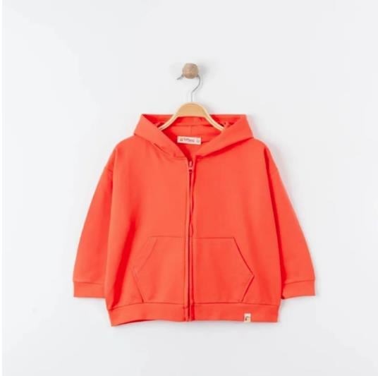 Tiffany Sweatshirt Kapüşonlu Oversize Theme Mercan