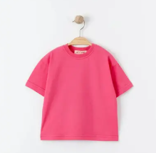 Tiffany T-Shirt Basic Süprem Fuşya
