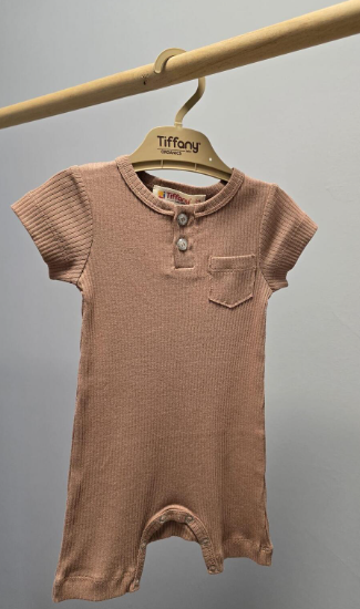 Tiffany Tulum Kısa Cepli Rompy Modal Organik Theme Açık Somon