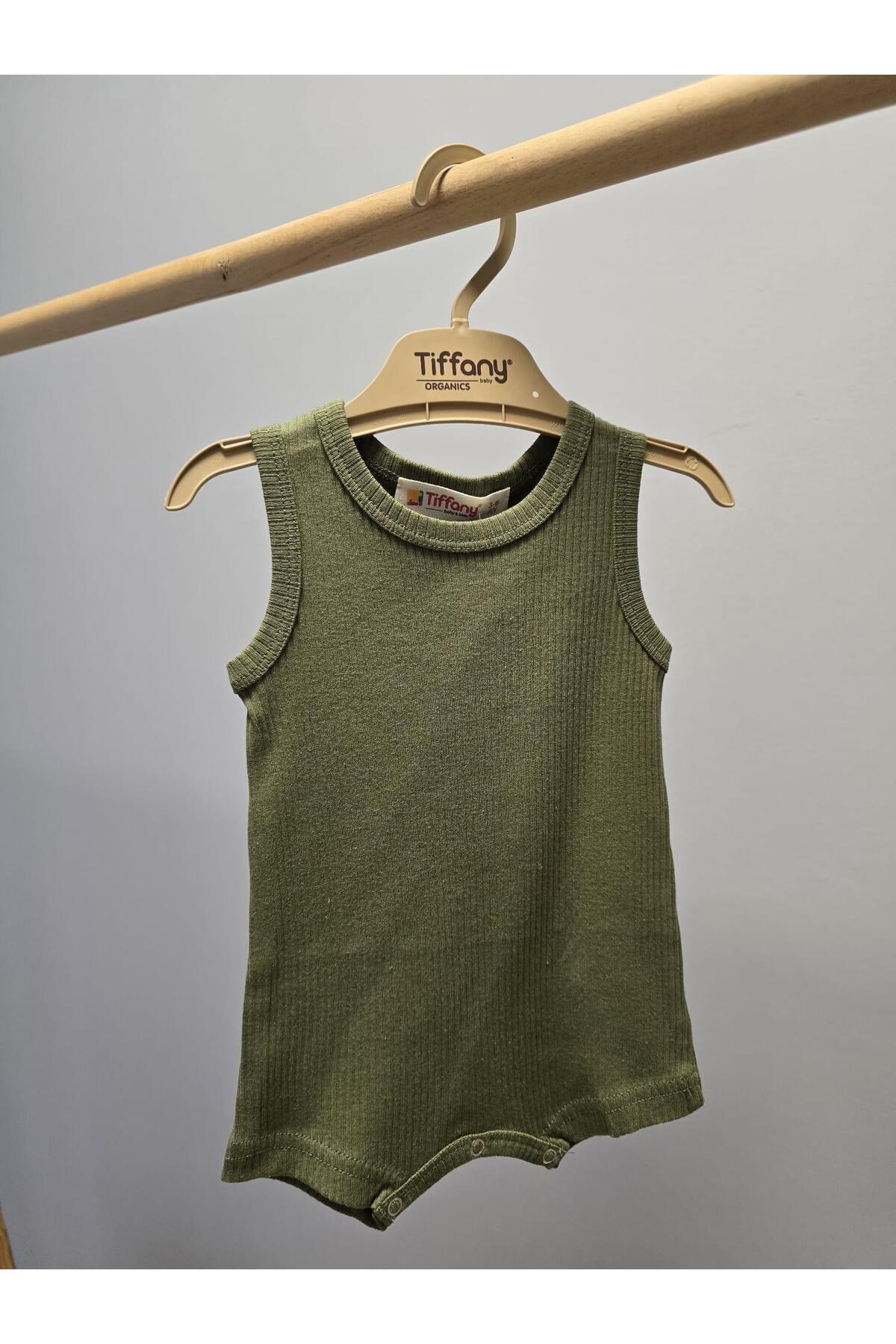 Tiffany Tulum Kısa Rompy Modal Organik Theme Açık Yeşil