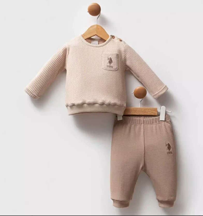 U.S. Polo 2li Takım Bej