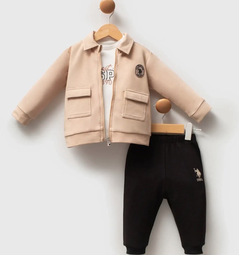 U.S. Polo 3lü Takım Bej