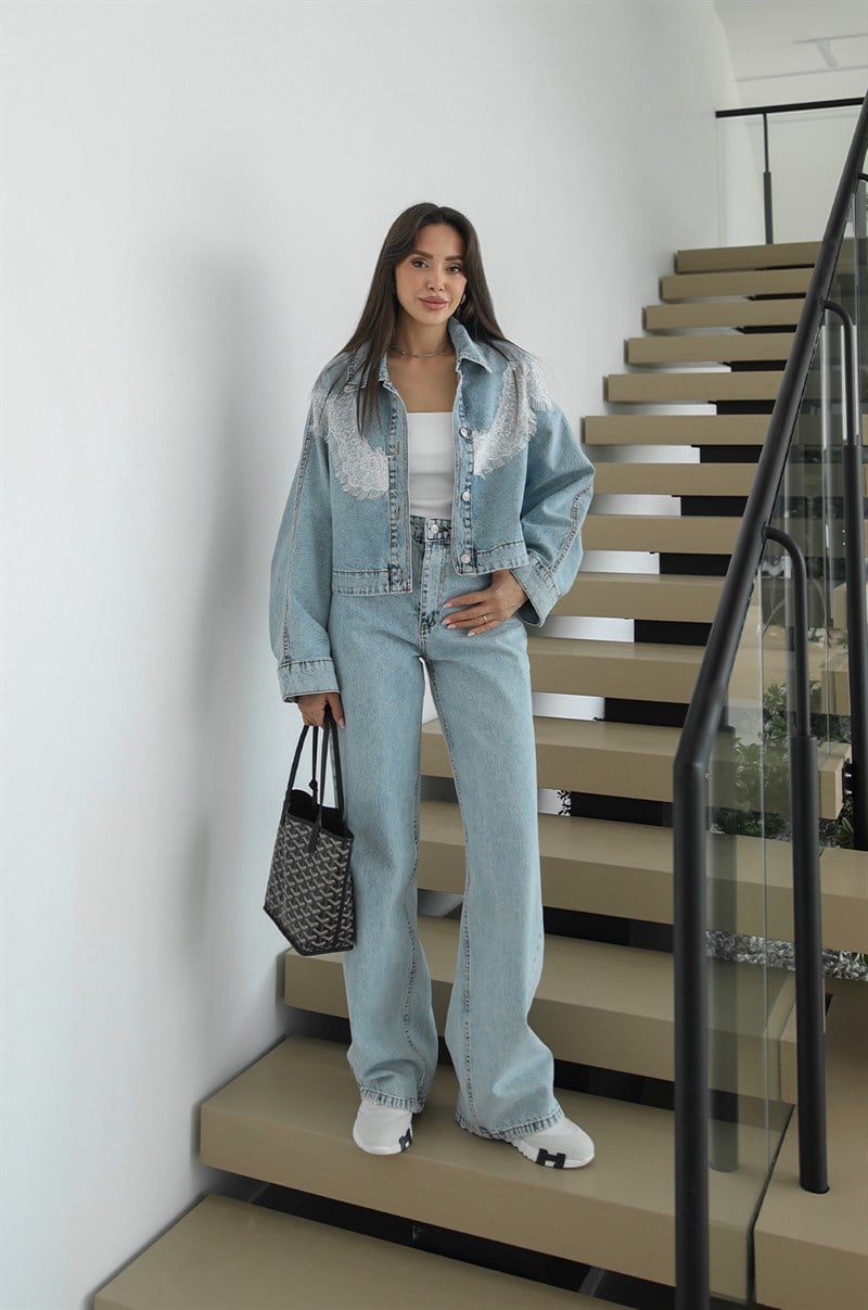 Açık Mavi High Waist Jean