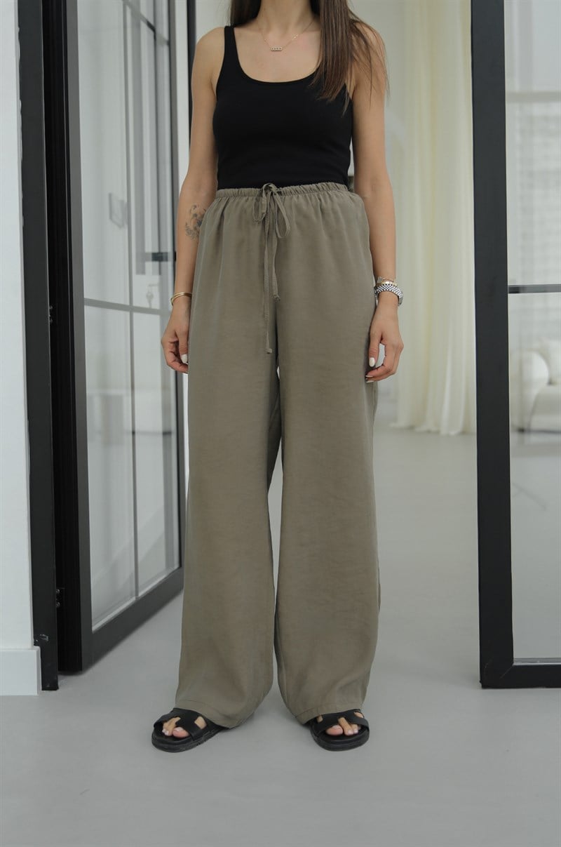 Haki Randy Yüksek Bel Pantolon