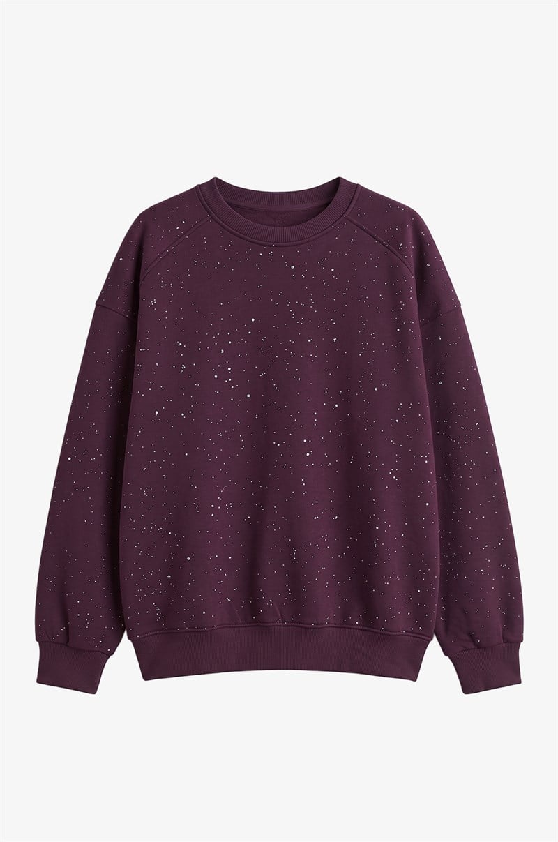 Mor Simli Sweatshirt