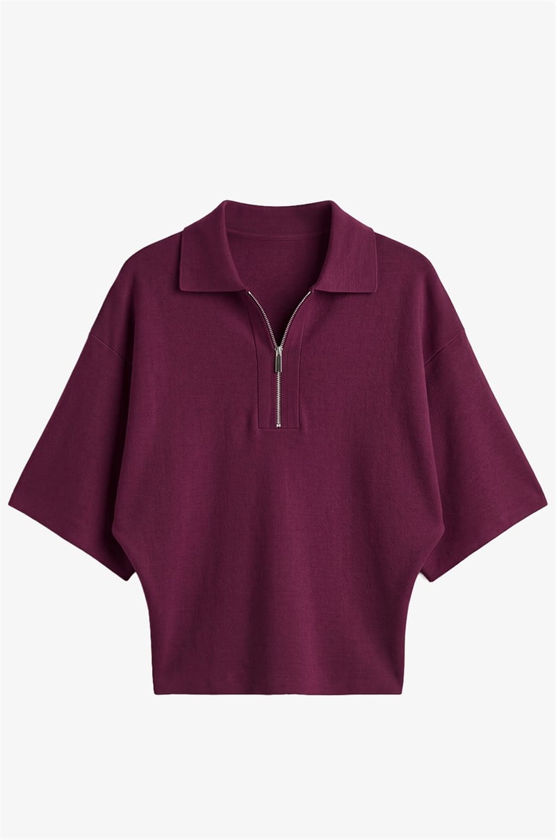 Mürdüm Loose Fit Polo Yaka Kazak