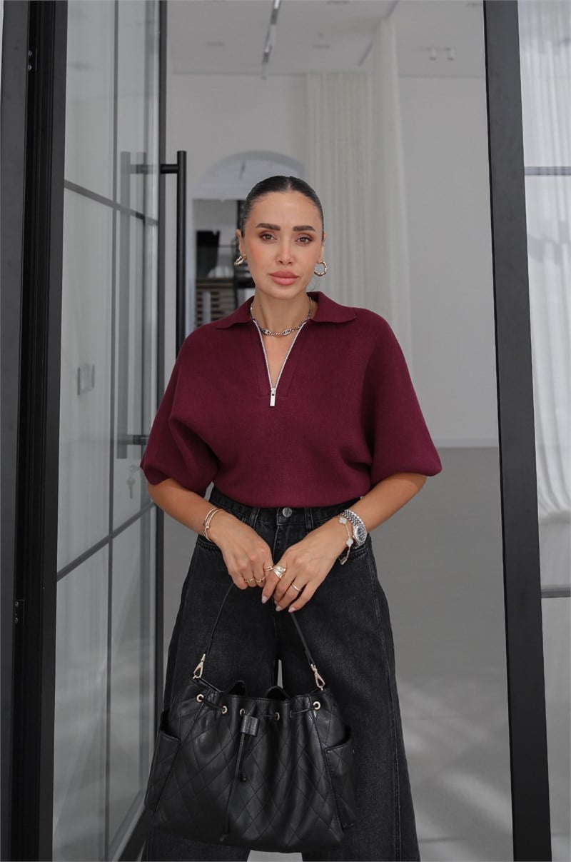 Mürdüm Loose Fit Polo Yaka Kazak