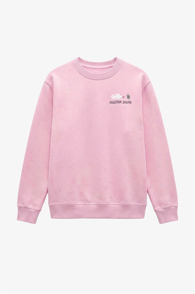Pembe Agustina Shuan Baskılı Sweatshirt