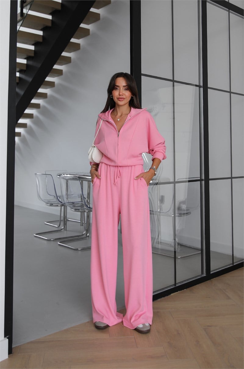 Pembe Pierce Sweatshirt Pantolon Takım
