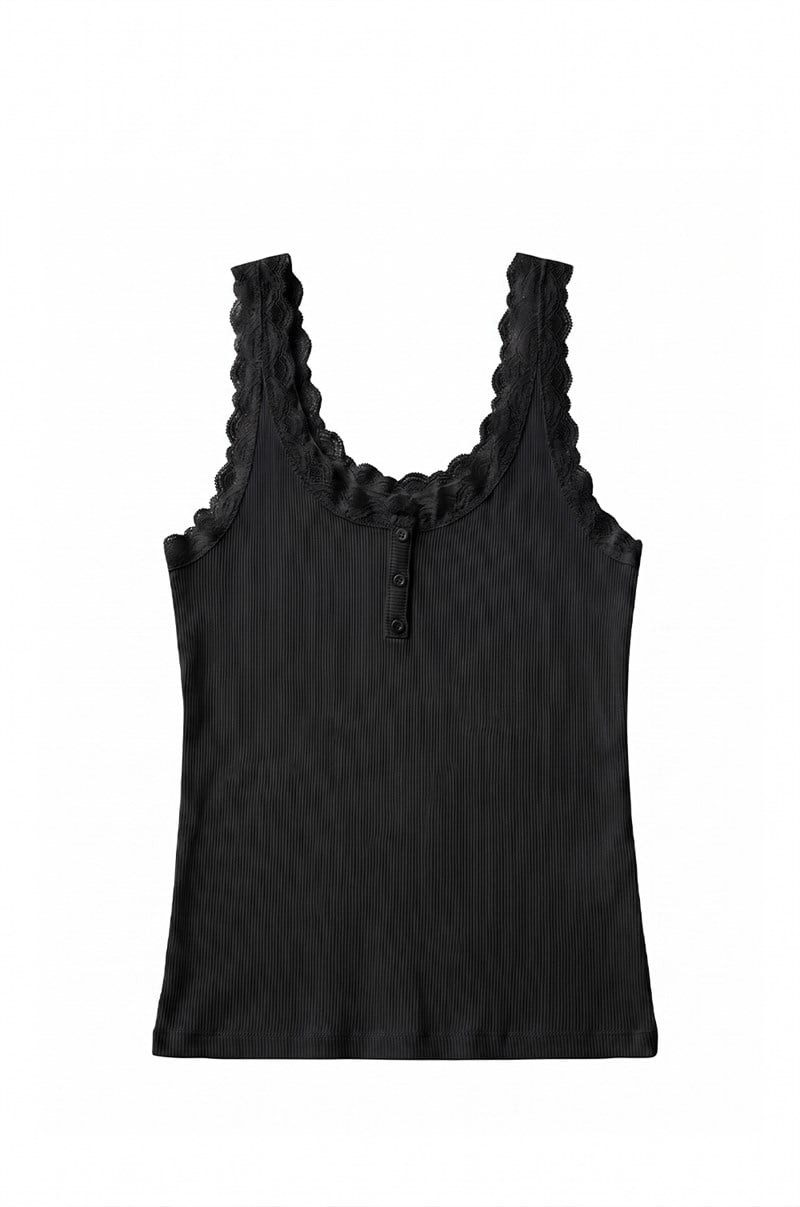 Siyah Chic Dantelli Atlet