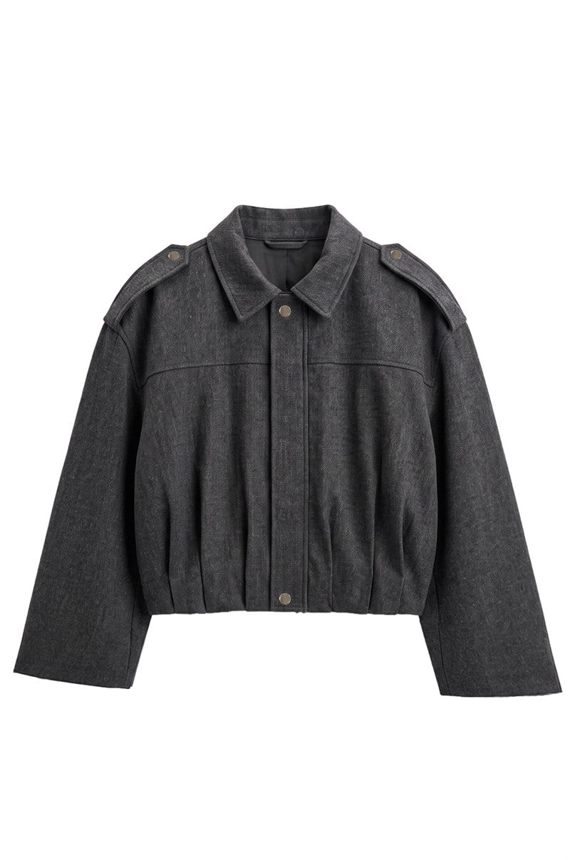 Siyah Oversize Bomber Ceket