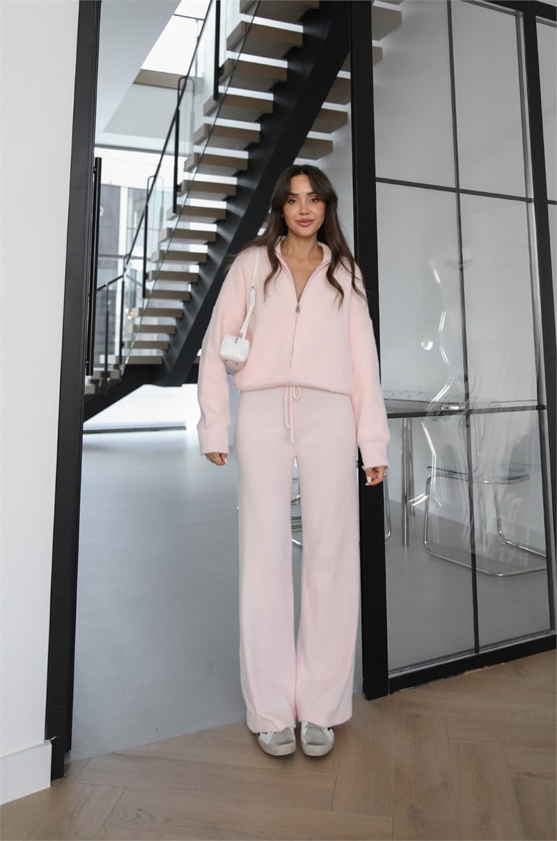 Toz Pembe Kavya Çift Fermuarlı Yumoş Takım