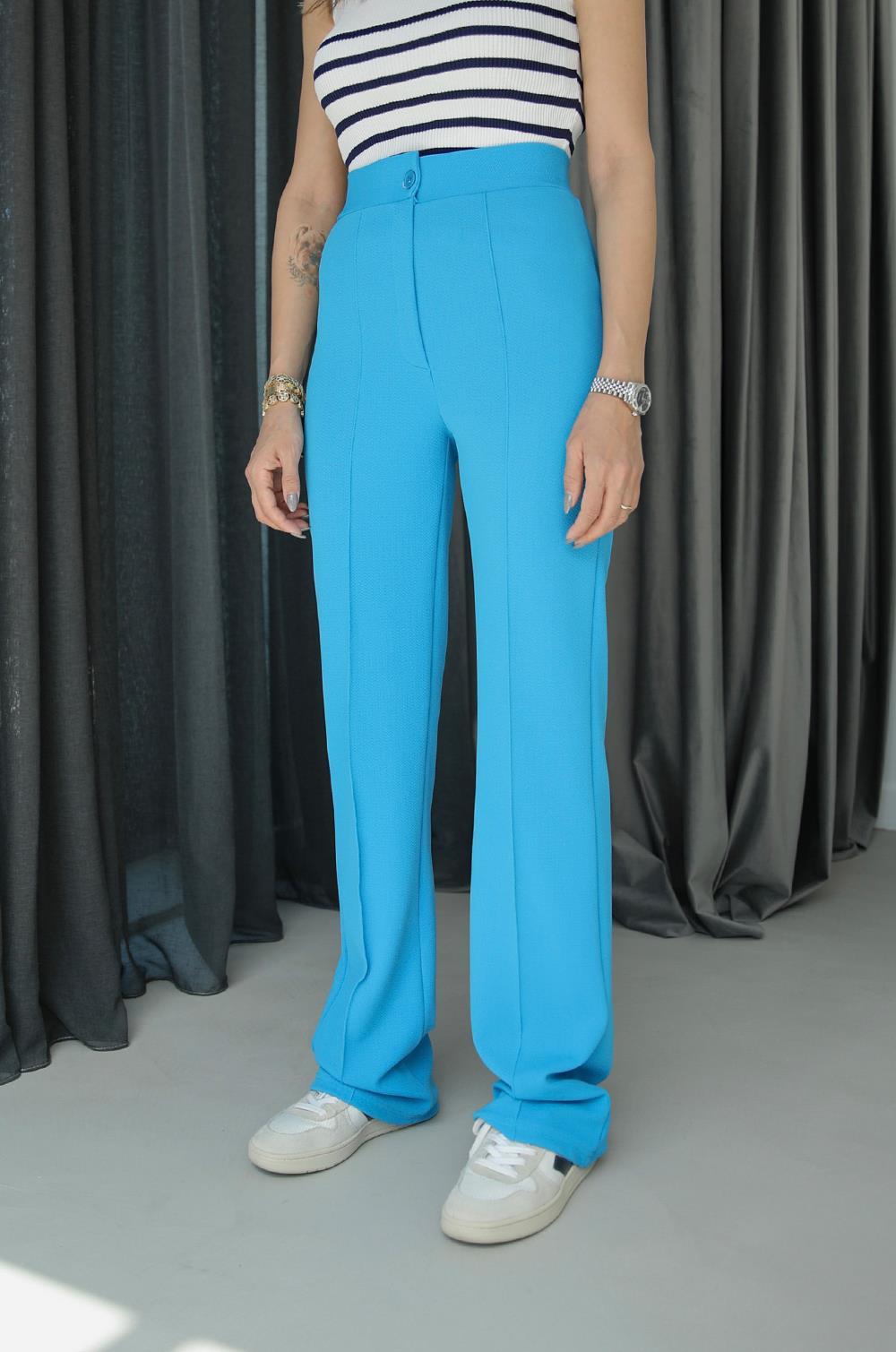 Bebe Mavisi Biyeli Palazzo Pantolon 349,00 TL