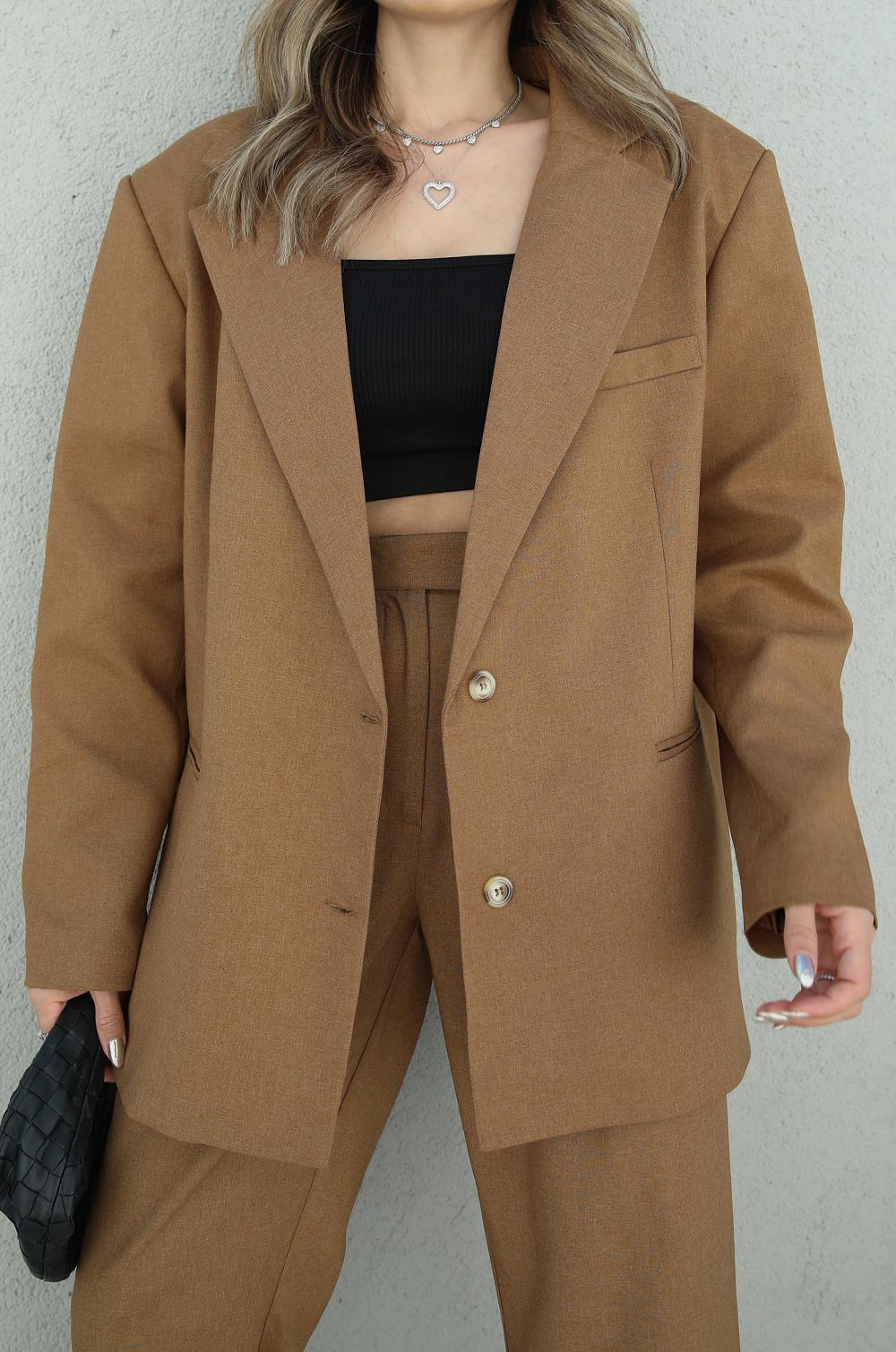Camel Vatkalı Odeon Premium Blazer Ceket · 5
