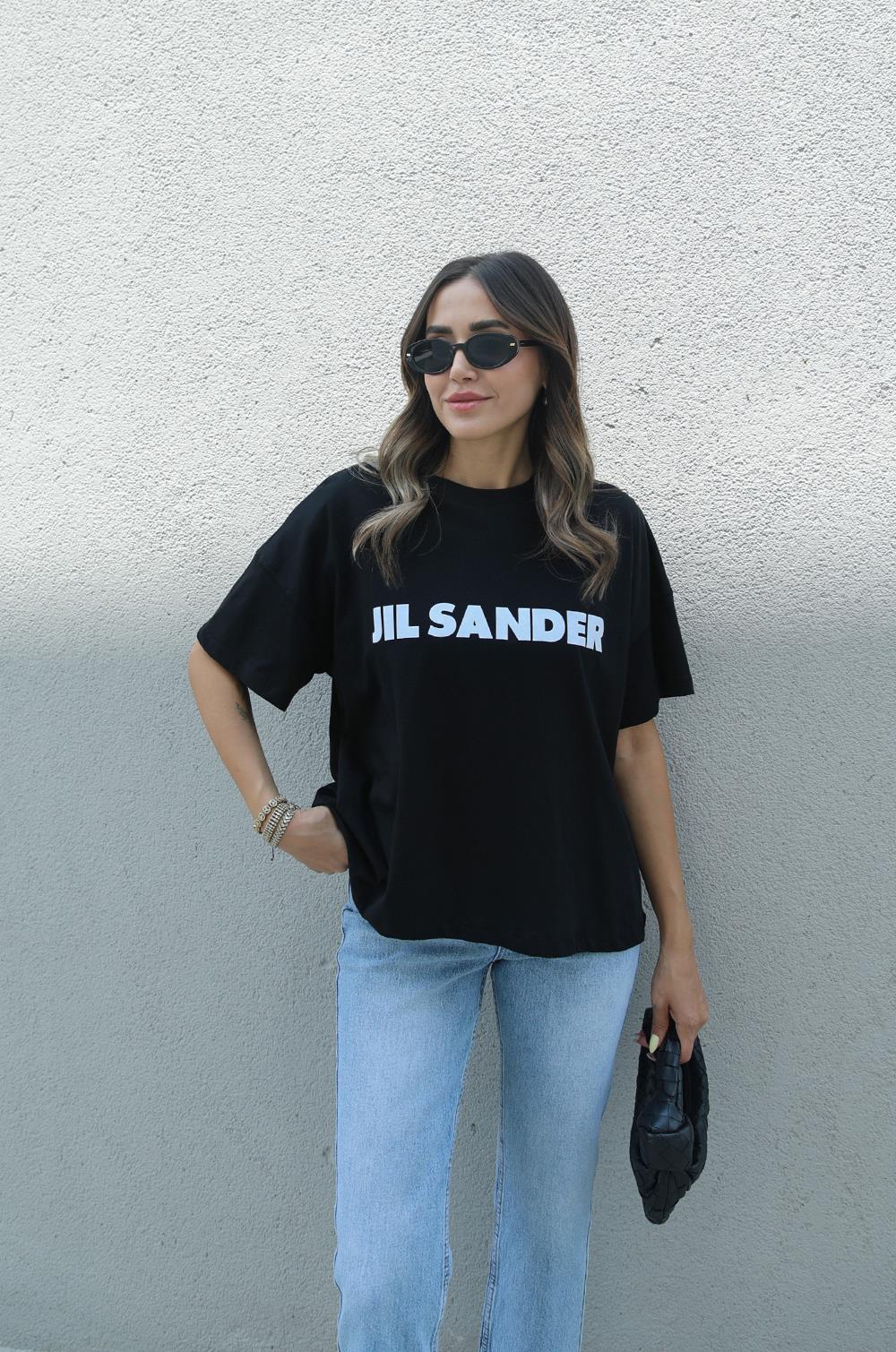 Siyah Sander Baskılı Tişört · 2