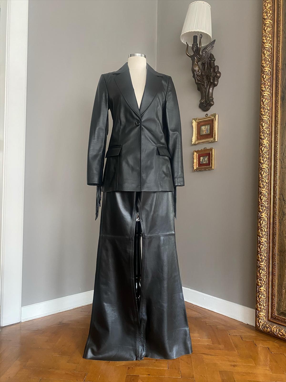 Deri İspanyol Paça Pantolon