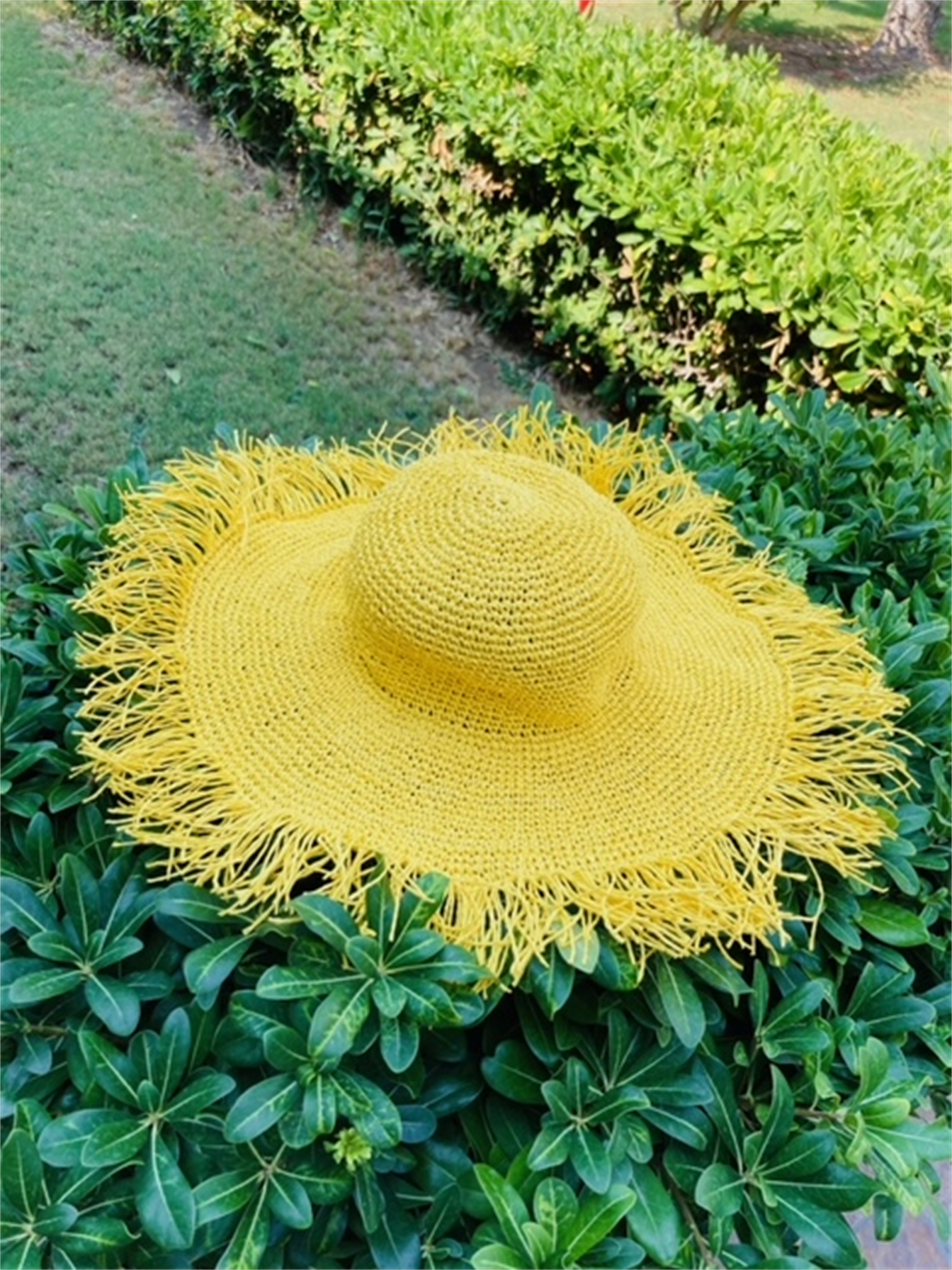 SEI ÖRGÜ SARI HASIR ŞAPKA