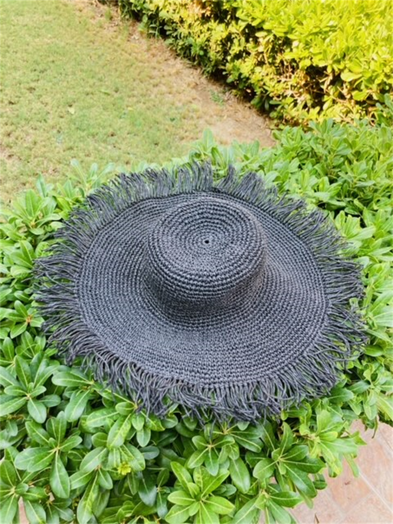 SEI ÖRGÜ SİYAH HASIR ŞAPKA