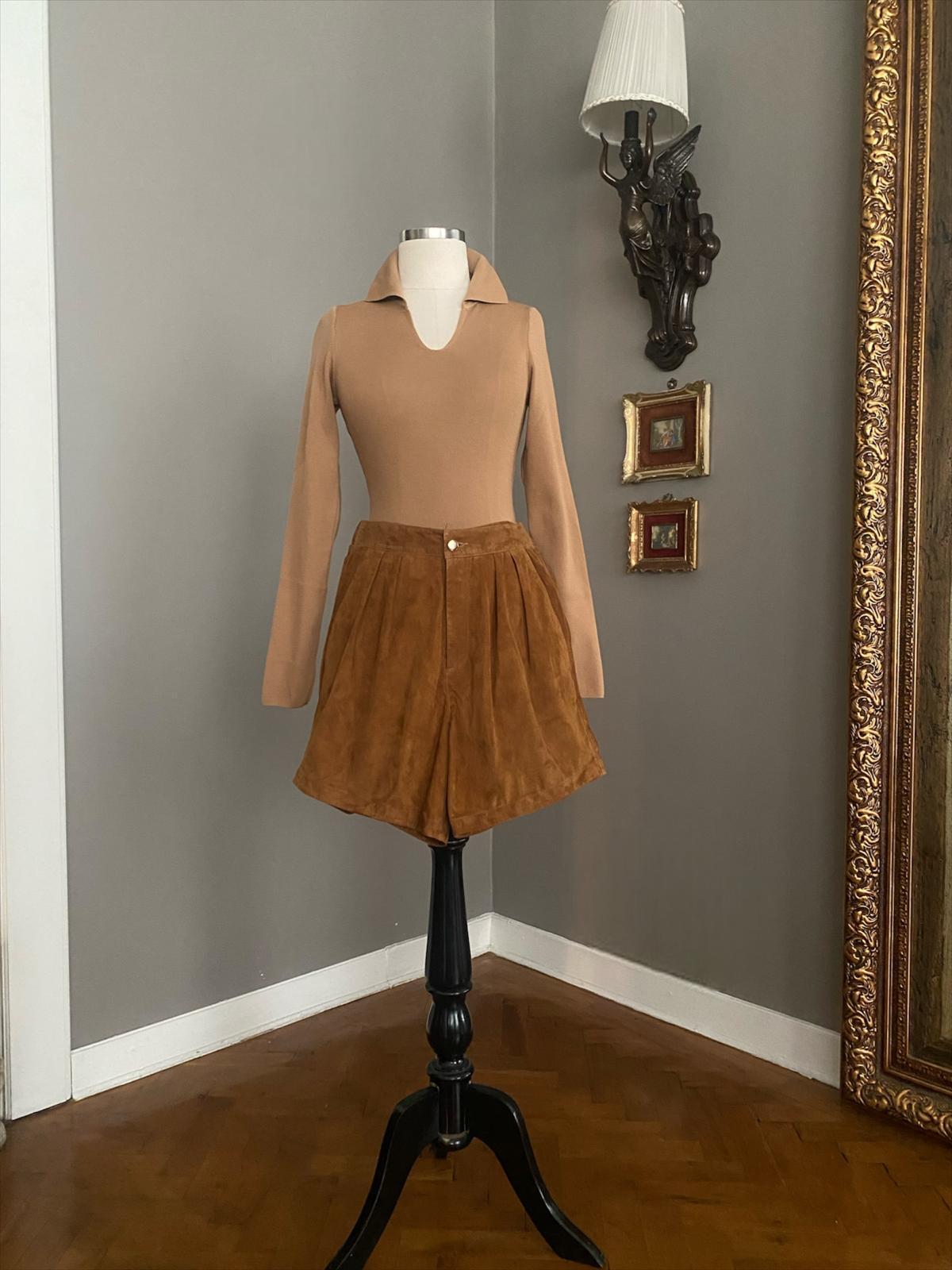 Süet Düz Kesim Şort