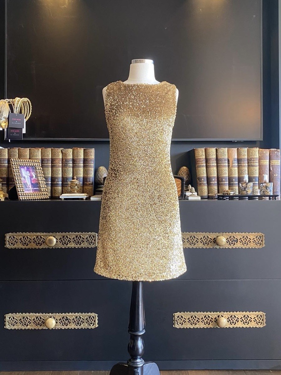 Gold Mini Elbise
