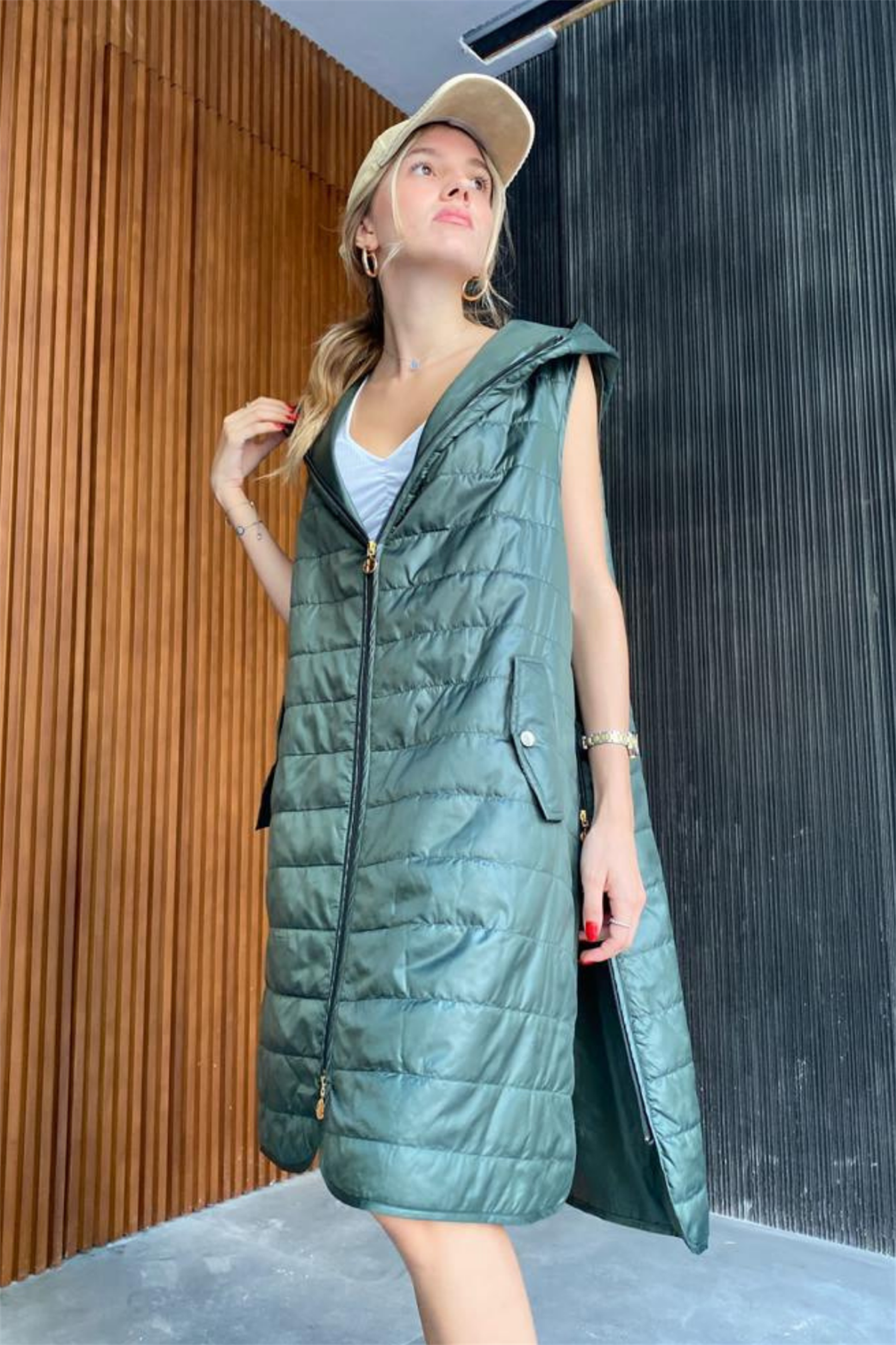 SEI X NUC HAKİ KAPİTONE YELEK