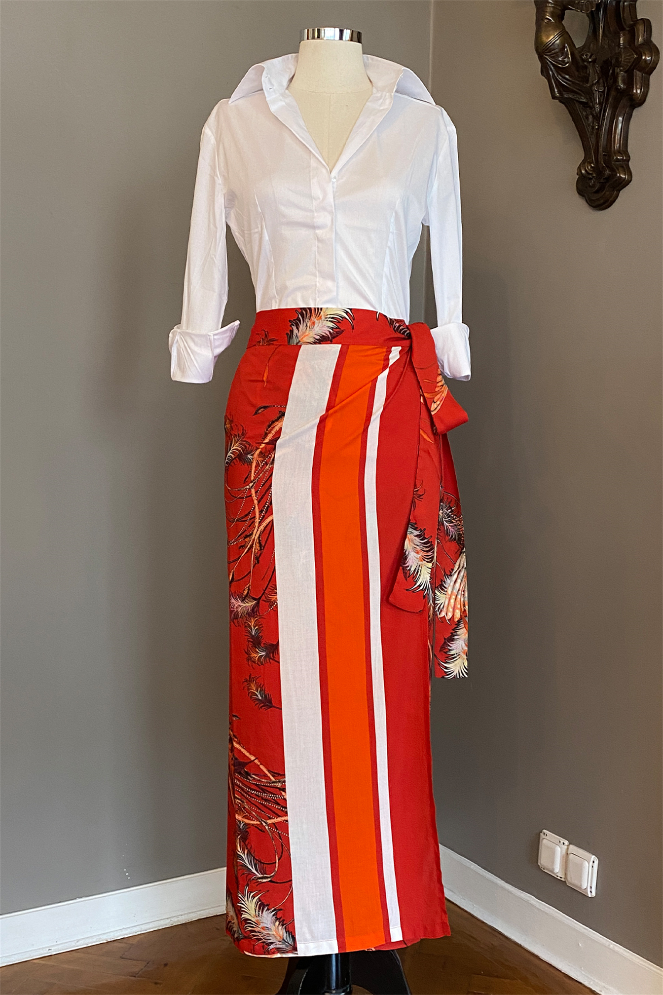 SEI X NUC KIRMIZI KUŞLU PAREO