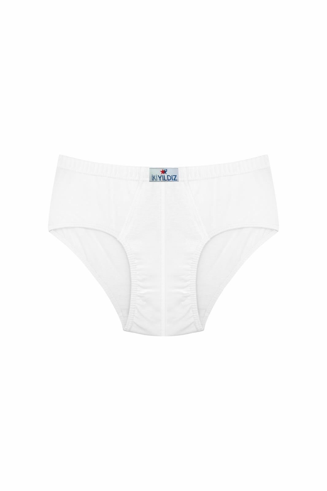 İki Yıldız Erkek Slip Beyaz