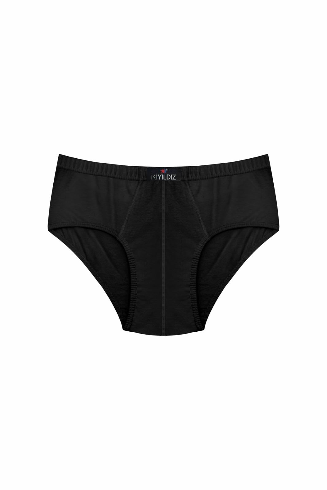 İki Yıldız Erkek Slip Siyah