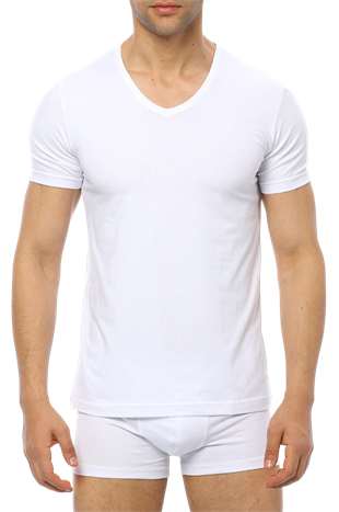 İki Yıldız Erkek V Yaka Modal T-shirt