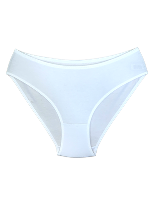 İyteks Likralı Çizgi Kemer Bikini Külot Beyaz 3'lü