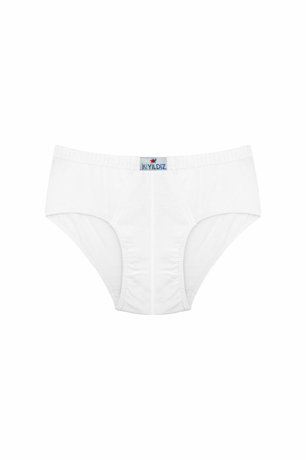 İki Yıldız Erkek Slip Beyaz