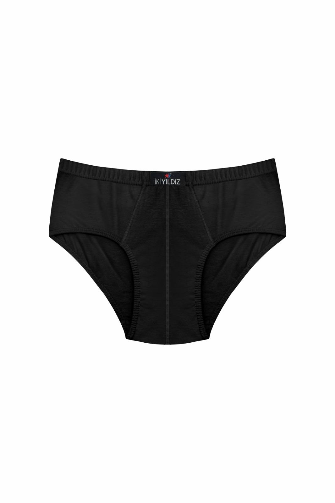 İki Yıldız Erkek Slip Siyah