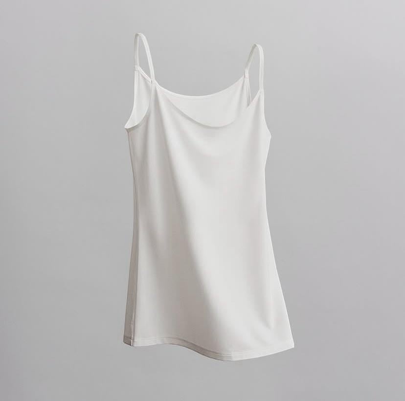 İyteks Kadın Bambu İp Askılı Atlet Beyaz