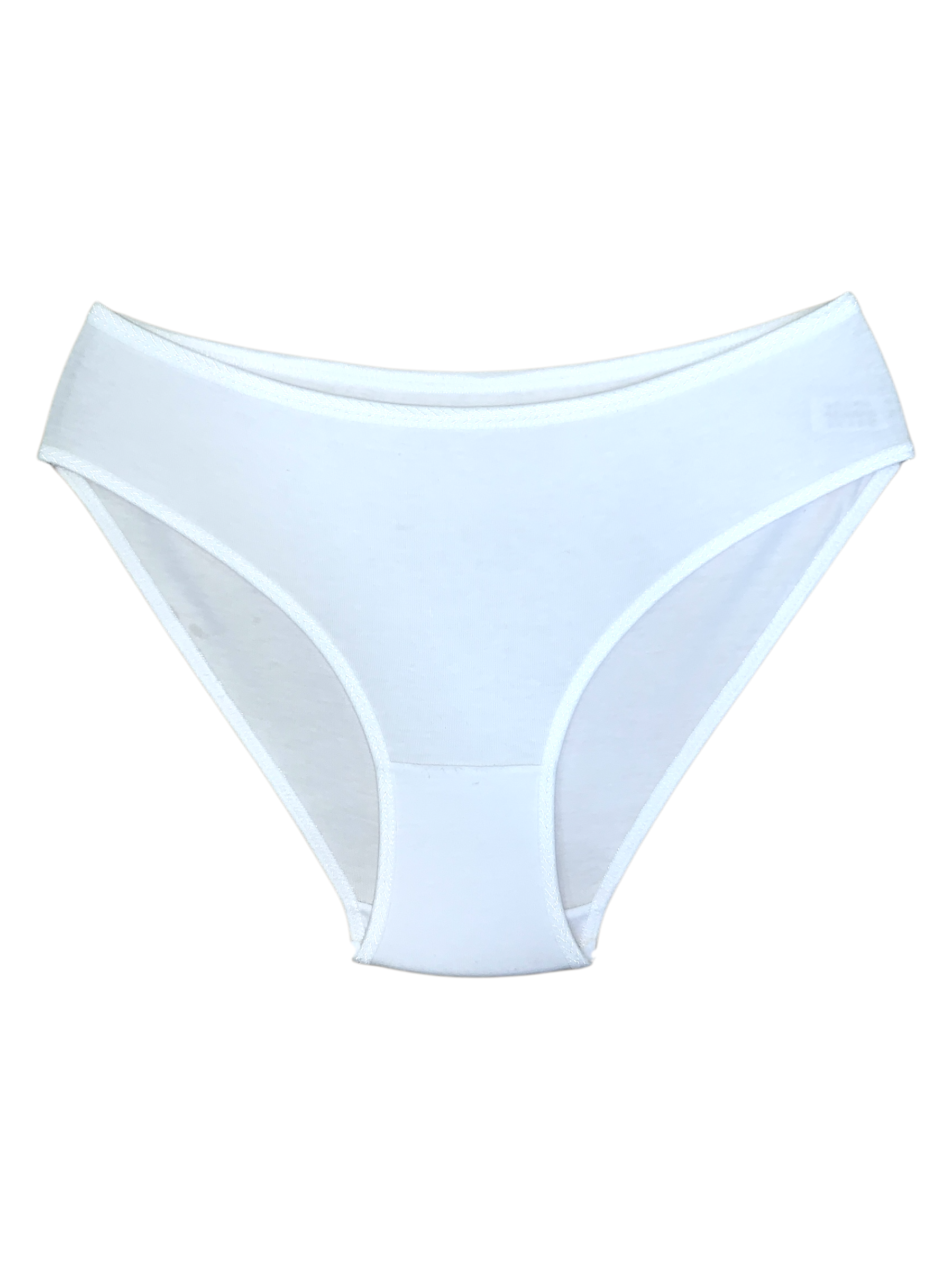 İyteks Likralı Çizgi Kemer Bikini Külot Beyaz 3'lü