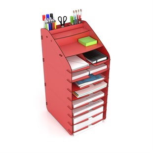 Design OTTO Tower Masaüstü Organizer 10 Kat A4 Evrak Rafı 6 Renk MC210803