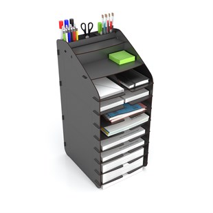Design OTTO Tower Masaüstü Organizer 10 Kat A4 Evrak Rafı 6 Renk MC210806