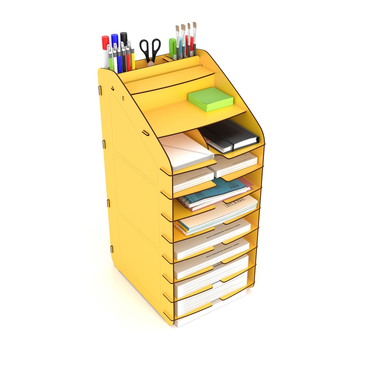 Design OTTO Tower Masaüstü Organizer 10 Kat A4 Evrak Rafı 6 Renk MC210805