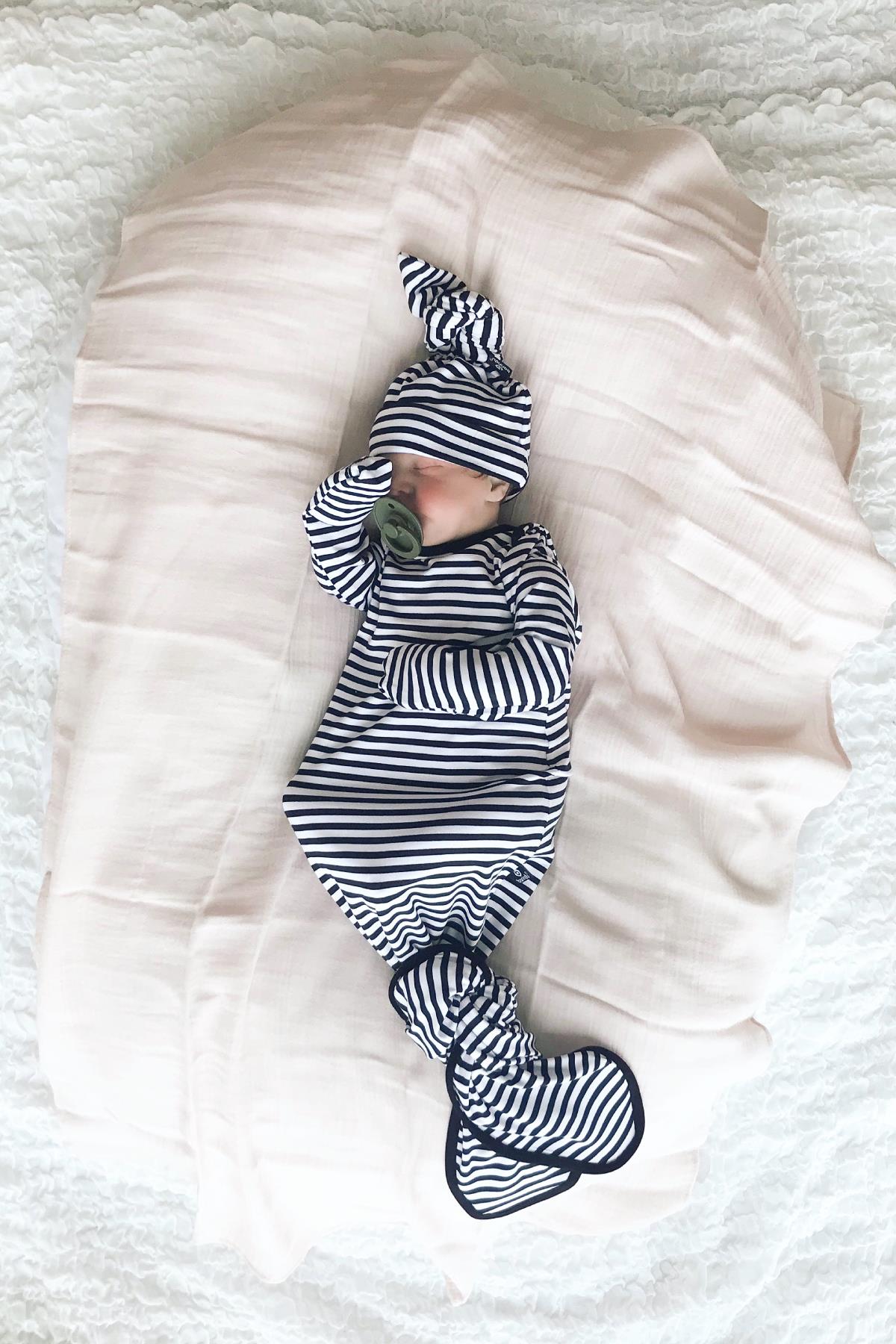 Düğümlü Bebek TulumlarıBanndu Düğümlü Tulum - Stripes