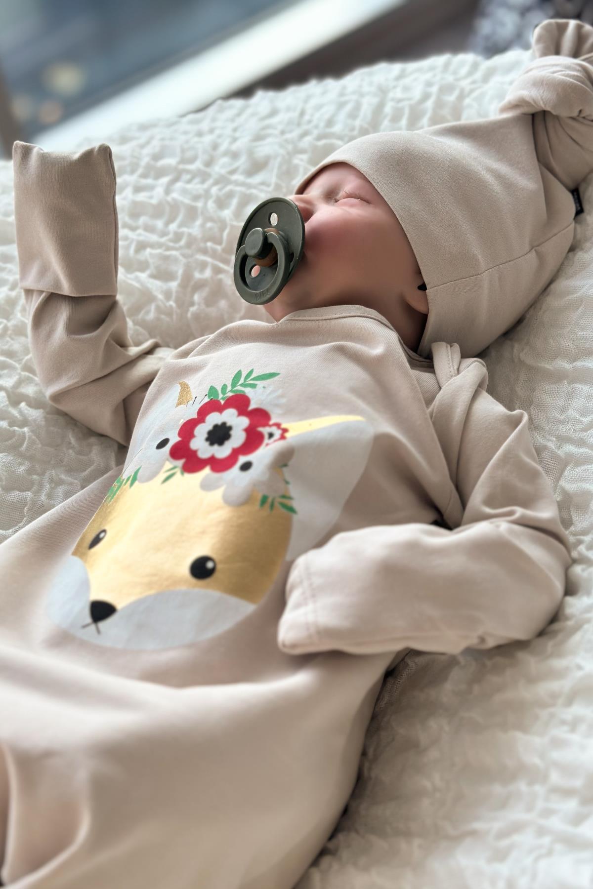 bebek tulumu, uyku tulumu, düğümlü tulum, bebek bere, Banndu