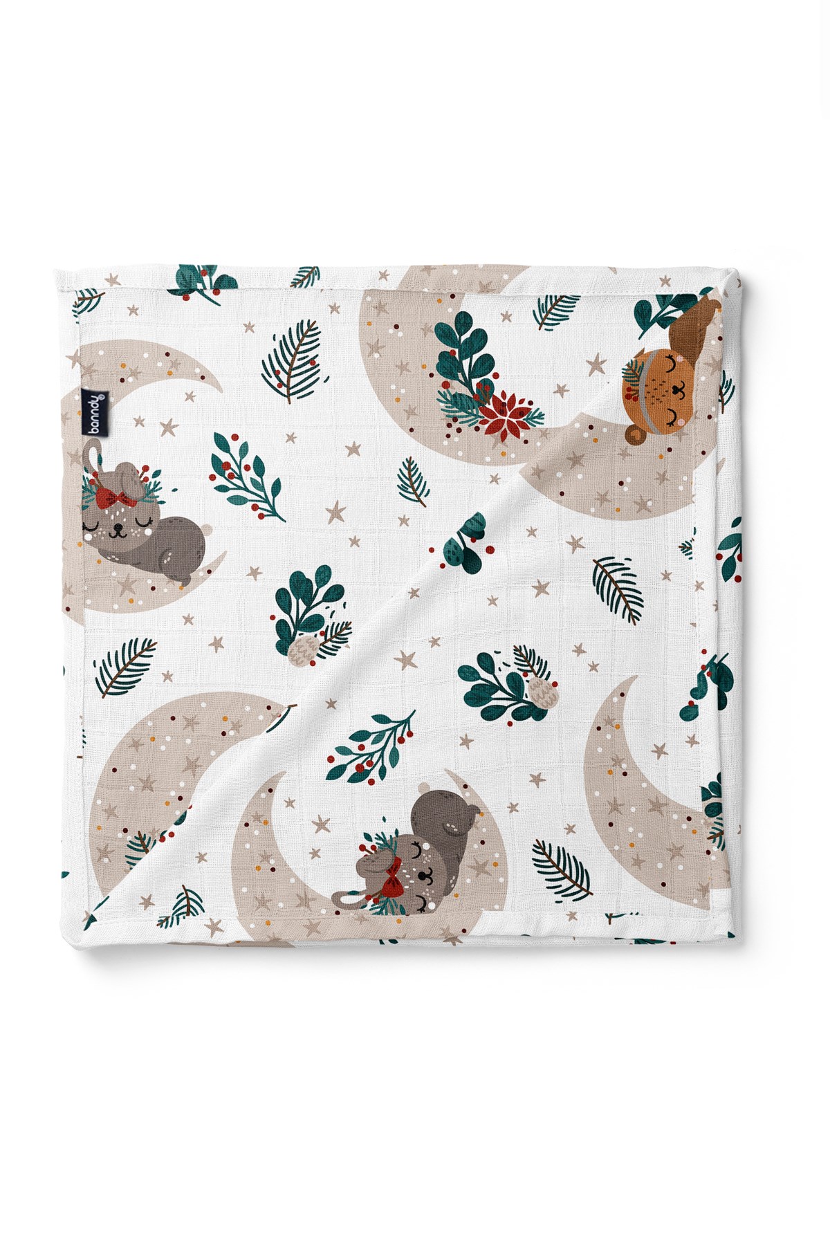 Organic Cotton Muslin Swaddle BlankedBanndu Little Dreamer Organik Pamuk Müslin Örtü