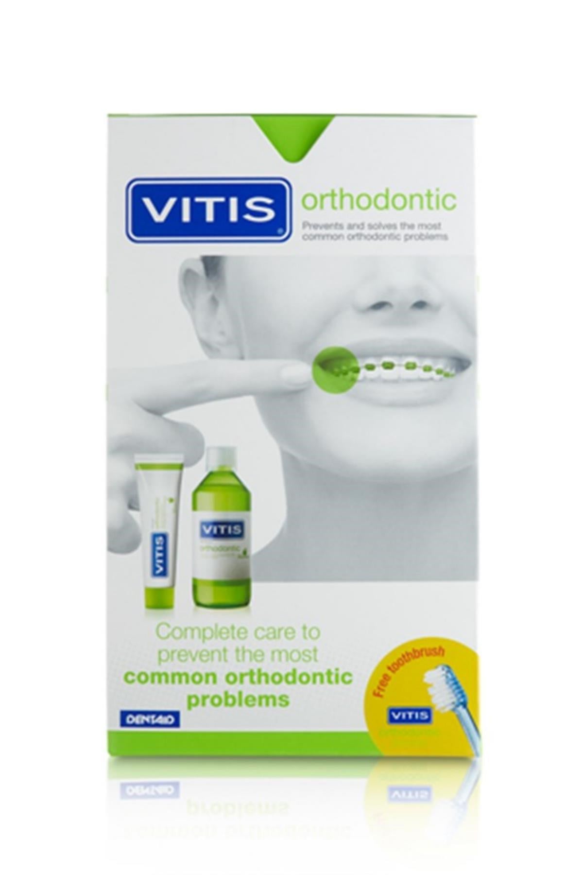 VITIS ORTHO PACK 500 ml gargara + 100 ml macun + Ortodontik Access (küçük başlı) diş fırças