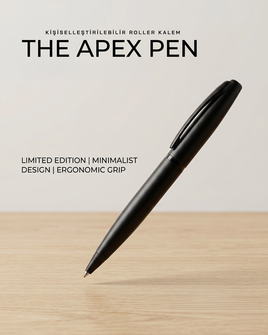 Apex - Kişiye Özel Mat Siyah Kalem | Resmi İmza Kalemi
